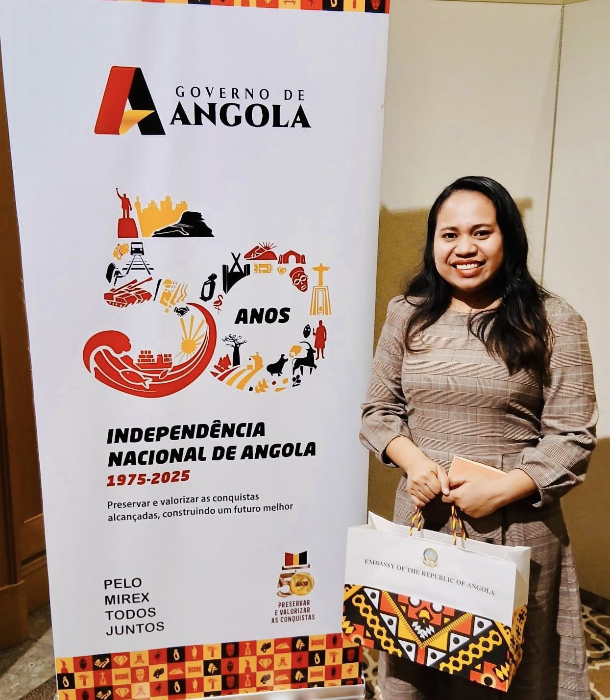 Timor-Leste Embassy representative attends the 50th Independence Anniversary of the Republic of Angola at Hotel Okura, Tokyo