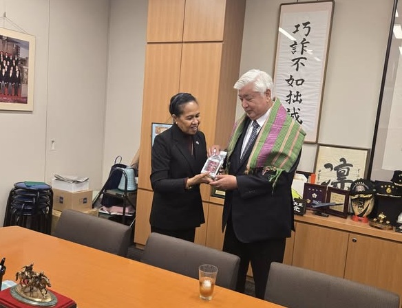 Ambassador Viegas Pays Courtesy Call on Hon. Gen Nakatani at the National Diet of Japan