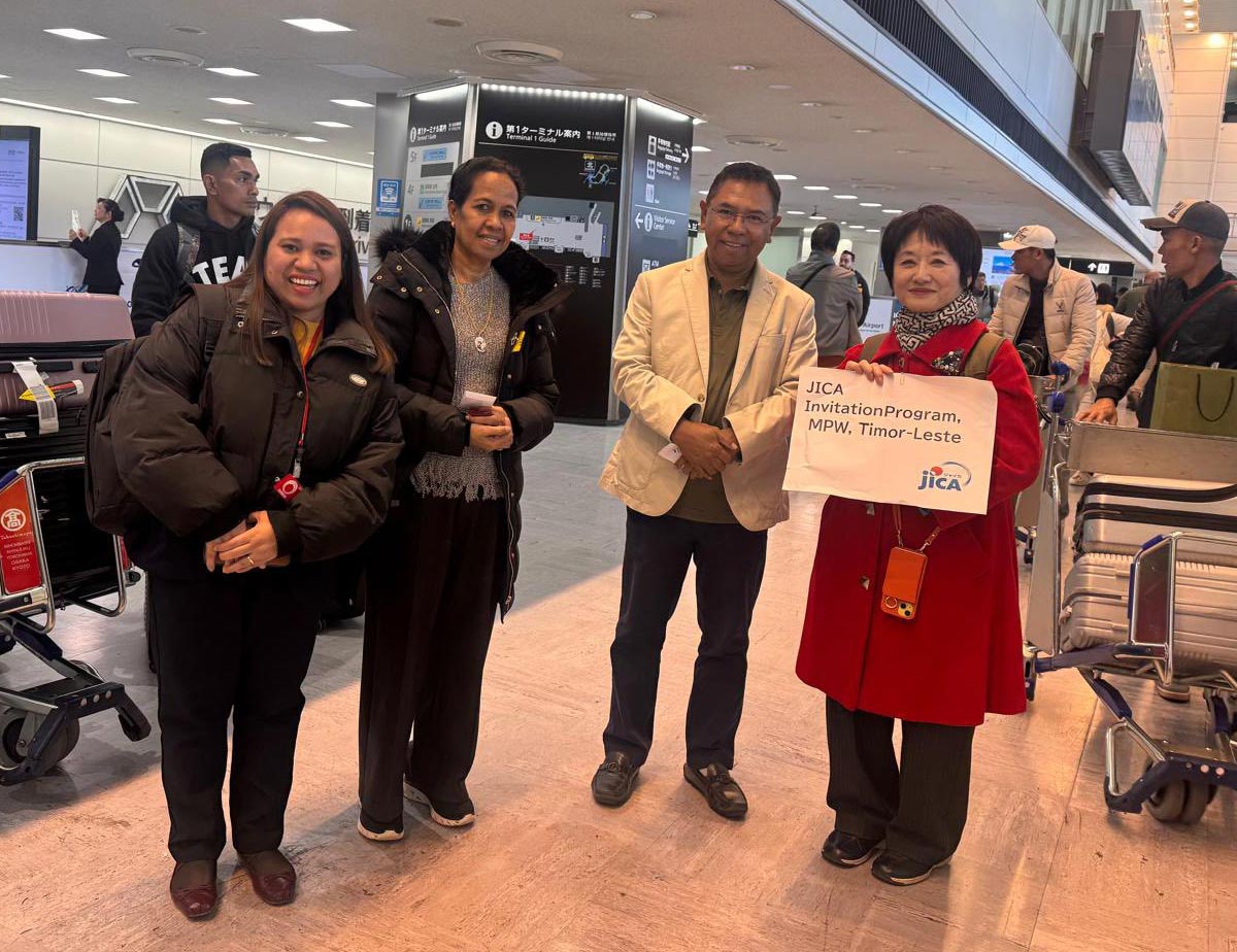 The Minister of Public Works of Timor-Leste is warmly welcomed by representatives of JICA during an official engagement in Tokyo.