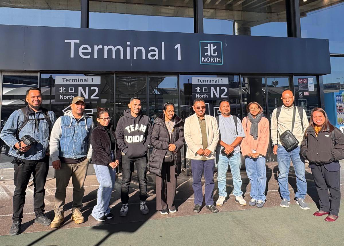 Arrival and official reception of the Minister of Public Works of Timor-Leste at Tokyo Terminal 1 by representatives of the Timor-Leste Embassy in Japan