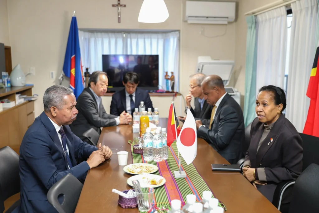 Minister Eng. Miguel Manetelu visits the Timor-Leste Embassy in Tokyo regarding the Dili Airport terminal project with Toa Corporation.