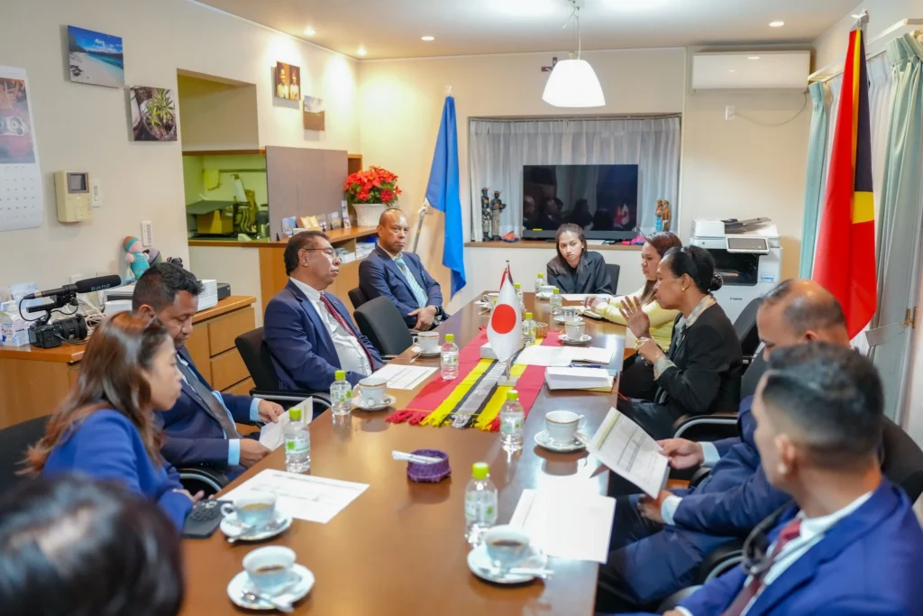 Ambassador Maria Terezinha Viegas and Embassy team during the official visit of Minister of Public Works H.E. Samuel Marcal and delegation to the Timor-Leste Embassy