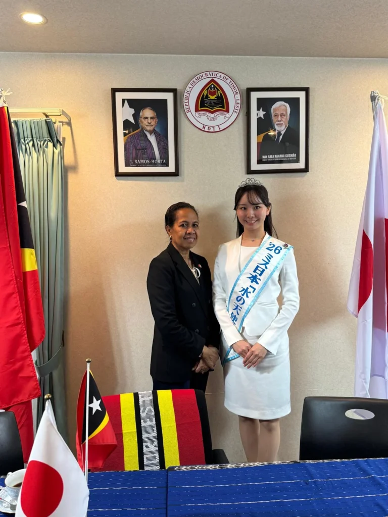 Ambassador Maria Viegas Receives Miss Water Japan 2026 & KANSEI