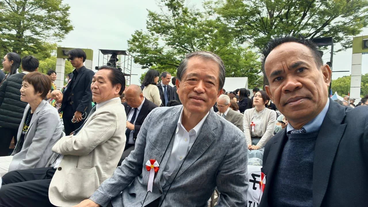Counselor Celio participating in the opening ceremony of the 14th Laos Festival 2026 at Yoyogi Park, Tokyo