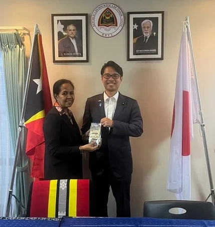 Timor-Leste Embassy in Tokyo receives courtesy visit from Japanese MP Yousuke Kon, reinforcing friendly relations between Timor-Leste and Japan.
