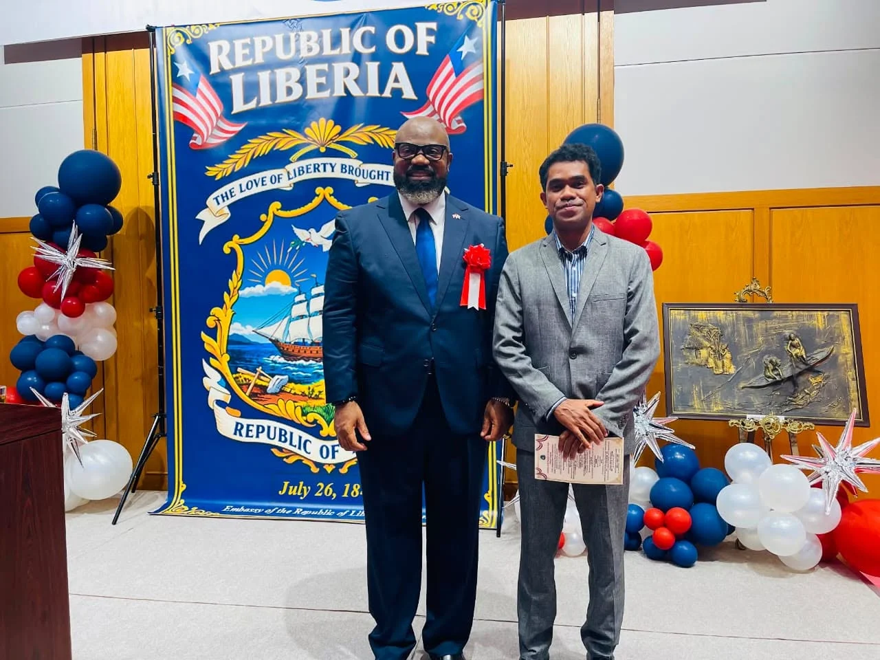 Reception marking Liberia's 179th Independence Anniversary, Tokyo
