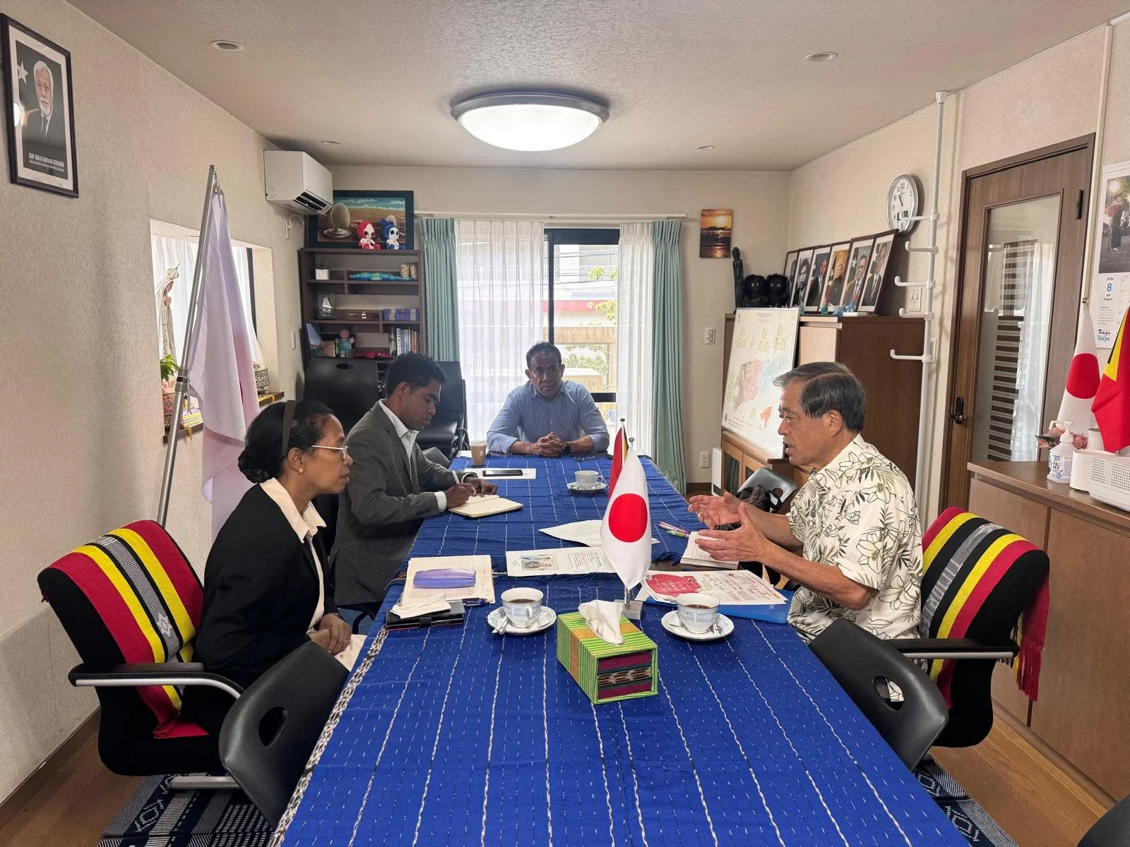 Meeting between Ambassador Viegas and Ambassador Kitahara at the Embassy of Timor-Leste in Tokyo