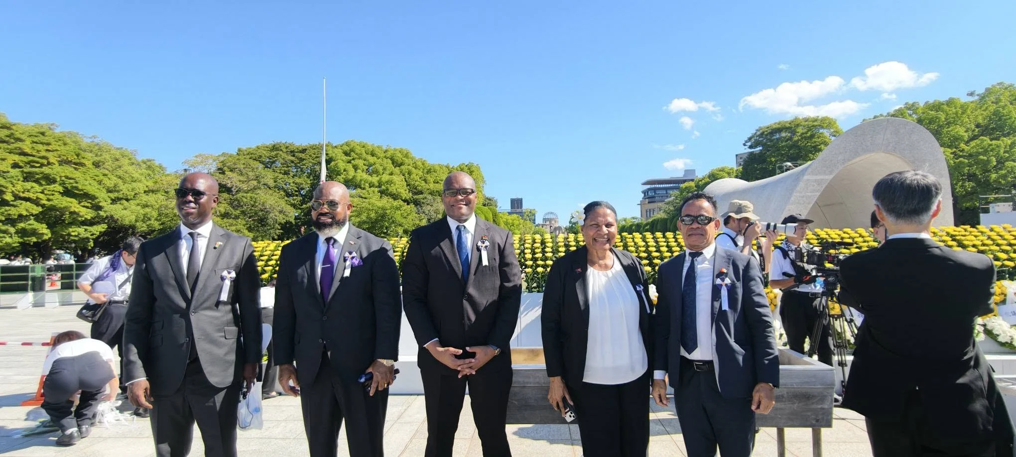 Counselor Celio Moniz at the 81st Hiroshima Peace Memorial Ceremony at Hiroshima Peace Memorial Park