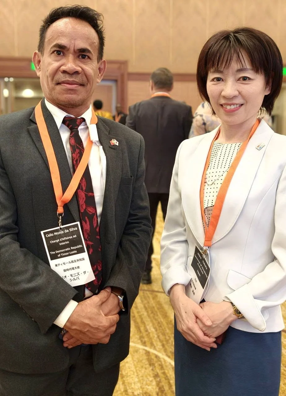 Mrs. Ayano Kunimitsu, Senior State Minister for Foreign Affairs of Japan, delivers welcoming remarks