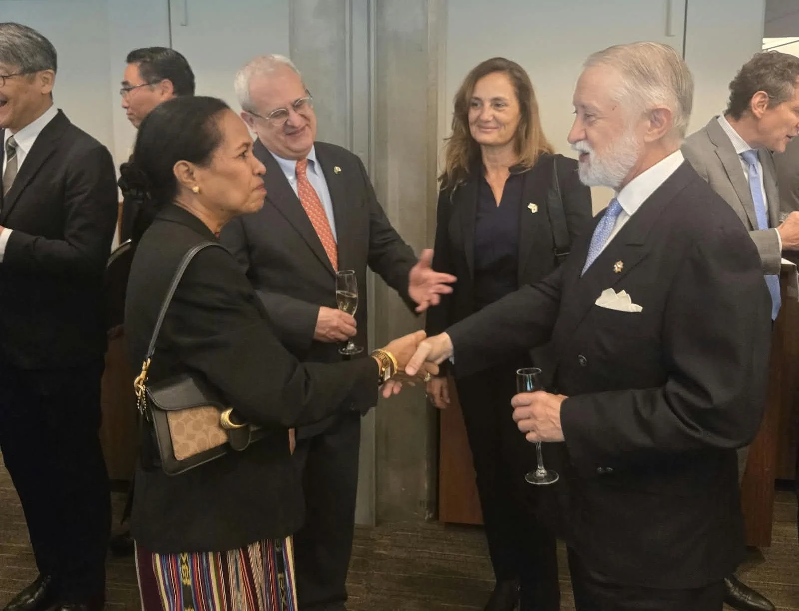 Ambassador Viegas and Counsellor Célio at the 205th Anniversary of the Independence of Central America in Tokyo