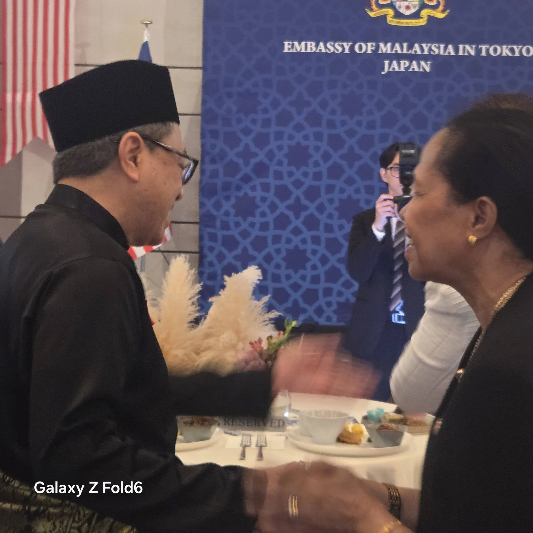 H.E. Ambassador Viegas congratulating H.E. Ambassador Dato' Ahmad Rozian Abd Ghani