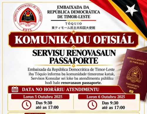 KOMUNIKADU OFISIÁL: SERVISU RENOVASAUN PASSAPORTE